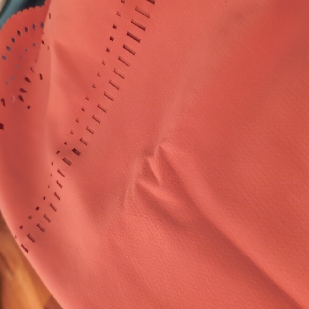 Ann Taylor Loft laser cut A line Coral Color Mini Skirt size 12 - Picture 13 of 14